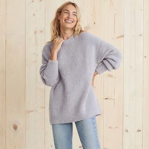 Jenni Kayne Boucle Cocoon Crewneck "Frost" Purple Size Small